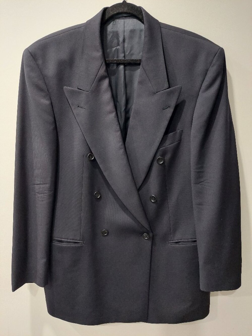 Hugo Boss Men's 44R Blazer Double Breasted Made in Germany vintage